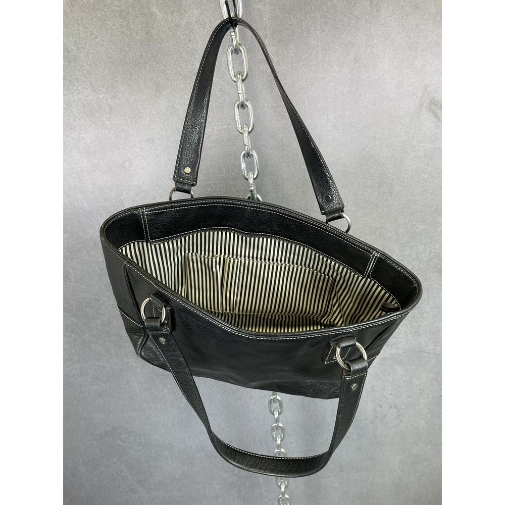 Vintage Kate Spade‎ Black Leather Purse Shoulder Bag Handbag - Picture 4 of 14